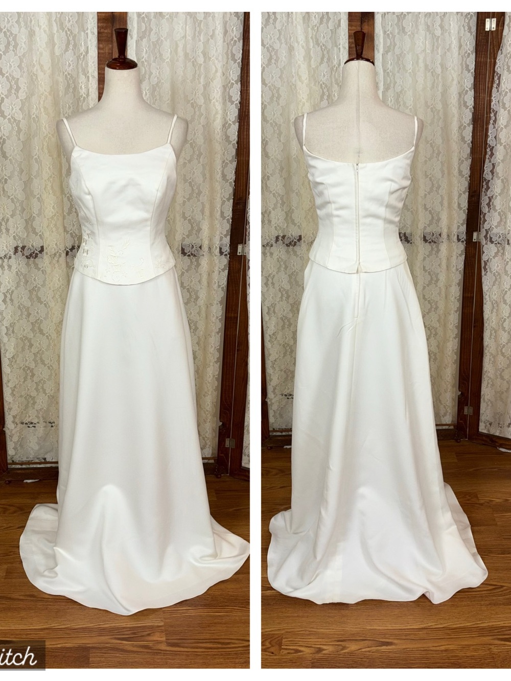 Beautiful NEW Vintage 90s Zinnia Bridal Crepe Wedding Gown